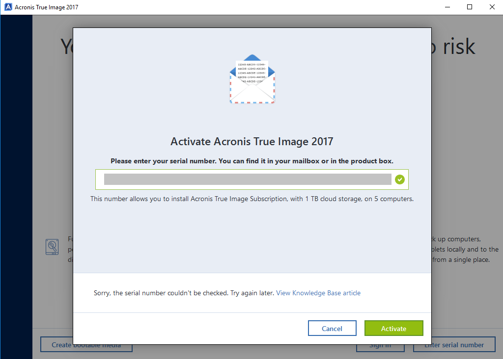 acronis true image serial number 2021